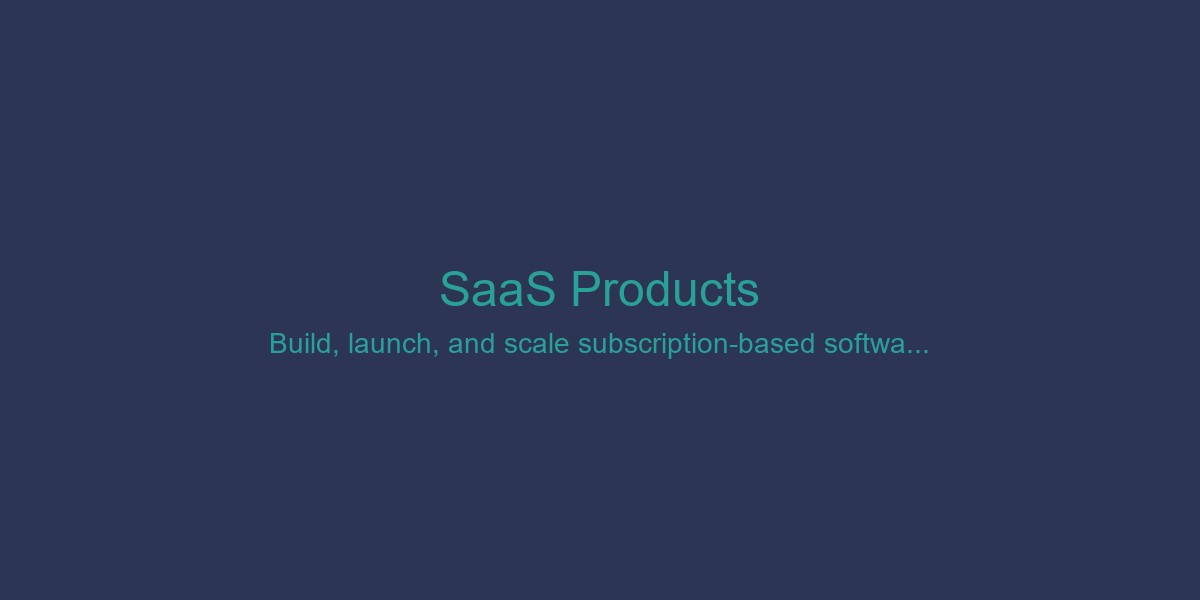 SaaS Products