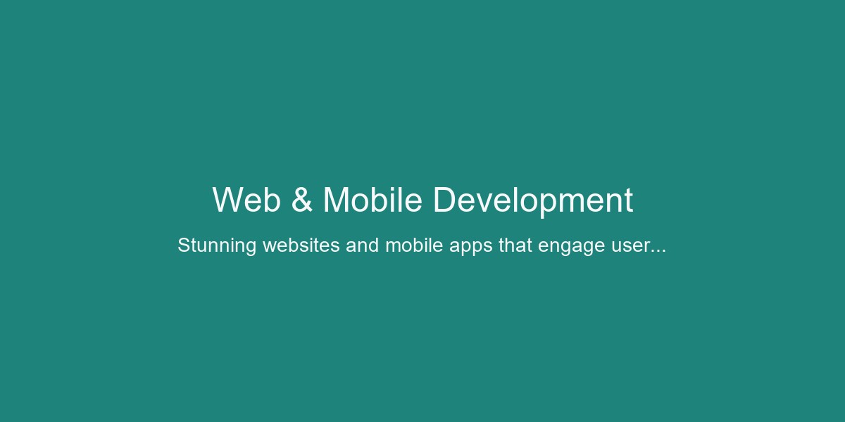 Web & Mobile Development